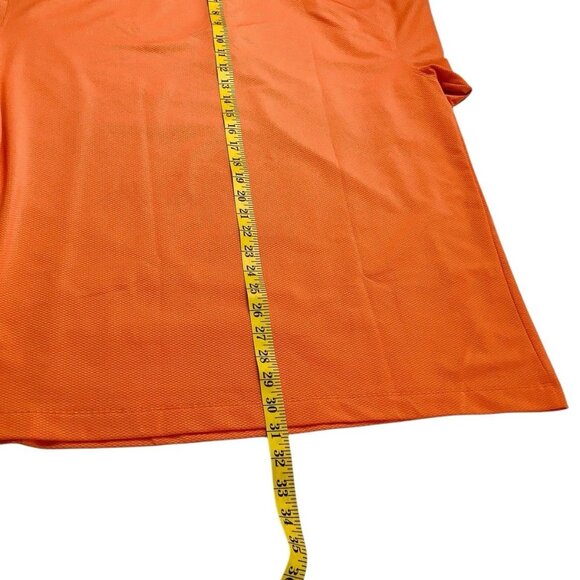 Nike Golf Dry Fit Polo Orange Shirt Swoosh Logo Mens Size L - Picture 4 of 8
